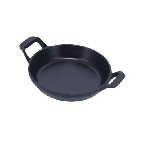 Victoria Geëmailleerde Gietijzeren Skillet Sable Emaille