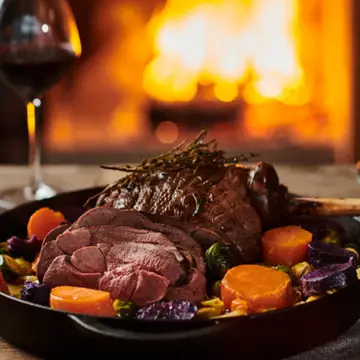 Reebout met Gepofte en Gebakken Groenten van de Big Green Egg